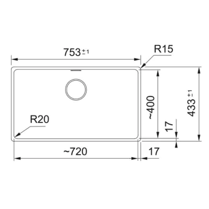 Franke Maris 1 Bowl Undermount Fragranite Kitchen Sink MRG 110-72 - Oyster - 125.0688.512 4 Franke Maris 1 Bowl Undermount Fragranite Kitchen Sink MRG 110-72 - Oyster - 125.0688.512 - Image 2