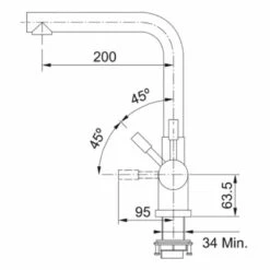 Franke Minerva Mondial 4-in-1 Electronic Kitchen Tap - Stainless Steel - 119.0532.227 -Best Kitchen Items franke minerva 1190532227 dimensions 1