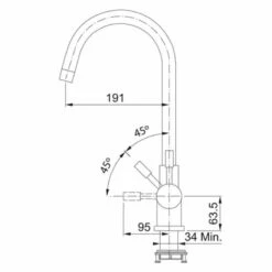 Franke Minerva Helix 4-in-1 Electronic Kitchen Tap - Stainless Steel - 119.0625.396 -Best Kitchen Items franke minerva 1190625396 dimensions
