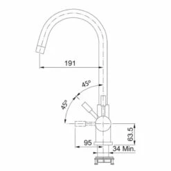 Franke Minerva Helix 4-in-1 Electronic Kitchen Tap - Copper - 119.0625.398 -Best Kitchen Items franke minerva 1190625398 dimensions