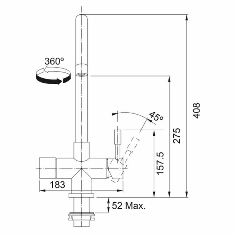 Franke Minerva Helix 4-in-1 Electronic Kitchen Tap - Industrial Black - 119.0625.400 7 Franke Minerva Helix 4-in-1 Electronic Kitchen Tap - Industrial Black - 119.0625.400 - Image 5