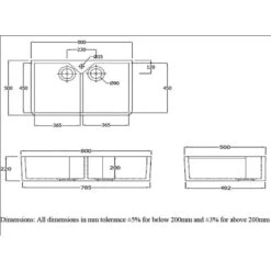 RAK Ceramics Gourmet Sink 10 - Double Bowl Kitchen Sink - GOSINK10 -Best Kitchen Items g o gosink10 2