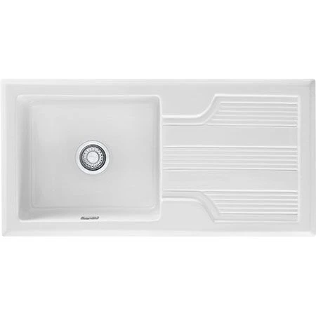 Franke Galassia 1 Bowl Ceramic Inset Kitchen Sink With Reversible Drainer GAK 611-101 - White - 124.0305.163 3 Franke Galassia 1 Bowl Ceramic Inset Kitchen Sink With Reversible Drainer GAK 611-101 - White - 124.0305.163