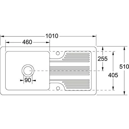 Franke Galassia 1 Bowl Ceramic Inset Kitchen Sink With Reversible Drainer GAK 611-101 - White - 124.0305.163 4 Franke Galassia 1 Bowl Ceramic Inset Kitchen Sink With Reversible Drainer GAK 611-101 - White - 124.0305.163 - Image 2