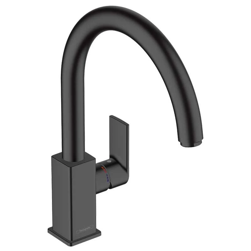 Hansgrohe Vernis Shape M35 Single Lever Kitchen Mixer Tap 210 With Swivel Spout - Matt Black - 71871670 3 Hansgrohe Vernis Shape M35 Single Lever Kitchen Mixer Tap 210 With Swivel Spout - Matt Black - 71871670