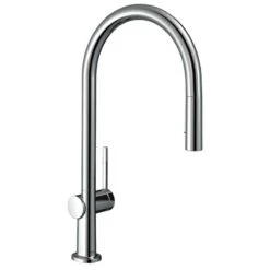 Hansgrohe Talis M54 Single Lever Kitchen Mixer Tap 210 With Pull-Out Spray 2 Spray Modes - Chrome - 72800000
