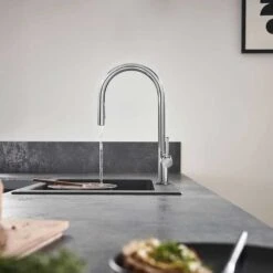 Hansgrohe Talis M54 Single Lever Kitchen Mixer Tap 210 With Pull-Out Spray 2 Spray Modes - Chrome - 72800000 -Best Kitchen Items h a hansgrohe 72800000 lifestyle2