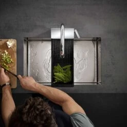 Hansgrohe Aquno Select M81 Single Lever Kitchen Mixer Tap 170 With Pull-Out Spray 3 Spray Modes - Chrome - 73837000 -Best Kitchen Items h a hansgrohe 73837000 lifestyle