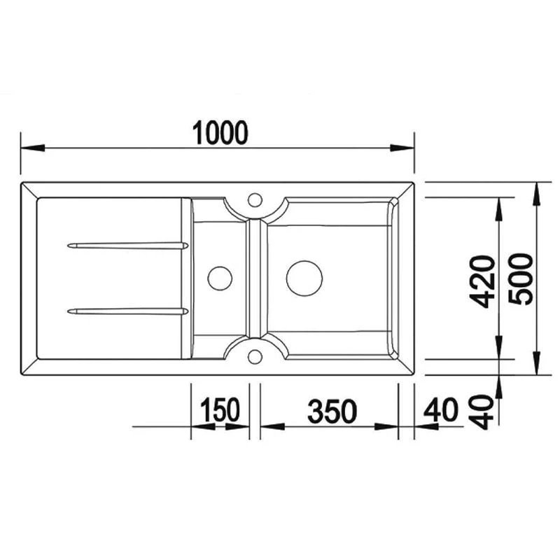 Thomas Denby Harmony MB 1.5 Bowl Reversible Ceramic Kitchen Sink & Drainer - White - HAR1020WH 4 Thomas Denby Harmony MB 1.5 Bowl Reversible Ceramic Kitchen Sink & Drainer - White - HAR1020WH - Image 2