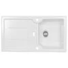 Thomas Denby Harmony XW 1 Bowl Reversible Ceramic Kitchen Sink & Drainer - White - HAR9110WH 1 Thomas Denby Harmony XW 1 Bowl Reversible Ceramic Kitchen Sink & Drainer - White - HAR9110WH -Best Kitchen Items h a har9110wh
