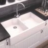 Thomas Denby Heritage 900 Ceramic Double Bowl Kitchen Sink - White - HER900 -Best Kitchen Items h e her900