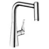Hansgrohe Metris M71 Single Lever Kitchen Mixer Tap 220 With Pull Out Spray 2 Spray Modes - Chrome - 14834000 1 Hansgrohe Metris M71 Single Lever Kitchen Mixer Tap 220 With Pull Out Spray 2 Spray Modes - Chrome - 14834000 -Best Kitchen Items hansgrohe 14834000 1