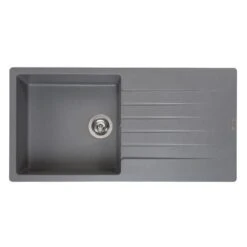 Reginox Harlem 1 Bowl Grey Silver Granite Composite Sink - HARLEM 10 GS