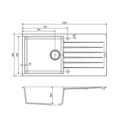 Reginox Harlem 1 Bowl Grey Silver Granite Composite Sink - HARLEM 10 GS 5 Reginox Harlem 1 Bowl Grey Silver Granite Composite Sink - HARLEM 10 GS - Image 3