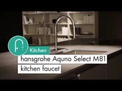 Hansgrohe Aquno Select M81 Single Lever Kitchen Mixer Tap 170 With Pull-Out Spray 3 Spray Modes - Chrome - 73837000 -Best Kitchen Items hqdefault 10 14