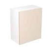 Kitchen Kit Slab 600mm Wall Cabinet - Super Gloss - Cashmere - Flatpacked - FKKF0114 -Best Kitchen Items k i kitchen kit fkkf0114