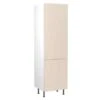 Kitchen Kit Slab 600mm Tall Larder Cabinet - Super Gloss - Cashmere - Flatpacked - FKKF0134 -Best Kitchen Items k i kitchen kit fkkf0134