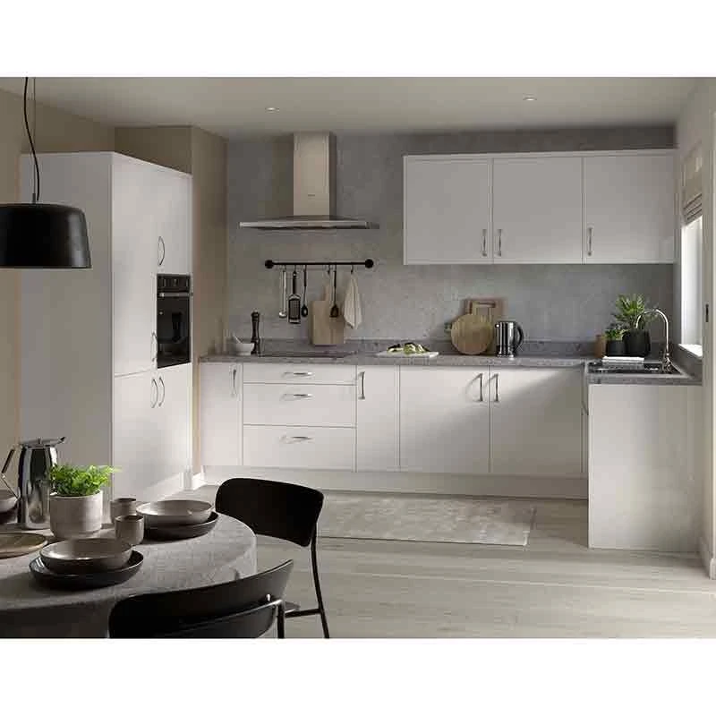 Kitchen Kit Slab 600mm Base Oven Cabinet - Super Gloss - Light Grey - Flatpacked - FKKF0205 4 Kitchen Kit Slab 600mm Base Oven Cabinet - Super Gloss - Light Grey - Flatpacked - FKKF0205 - Image 2