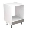Kitchen Kit Slab 600mm Base Oven Cabinet - Super Gloss - Dust Grey - Flatpacked - FKKF0305 -Best Kitchen Items k i kitchen kit fkkf0305