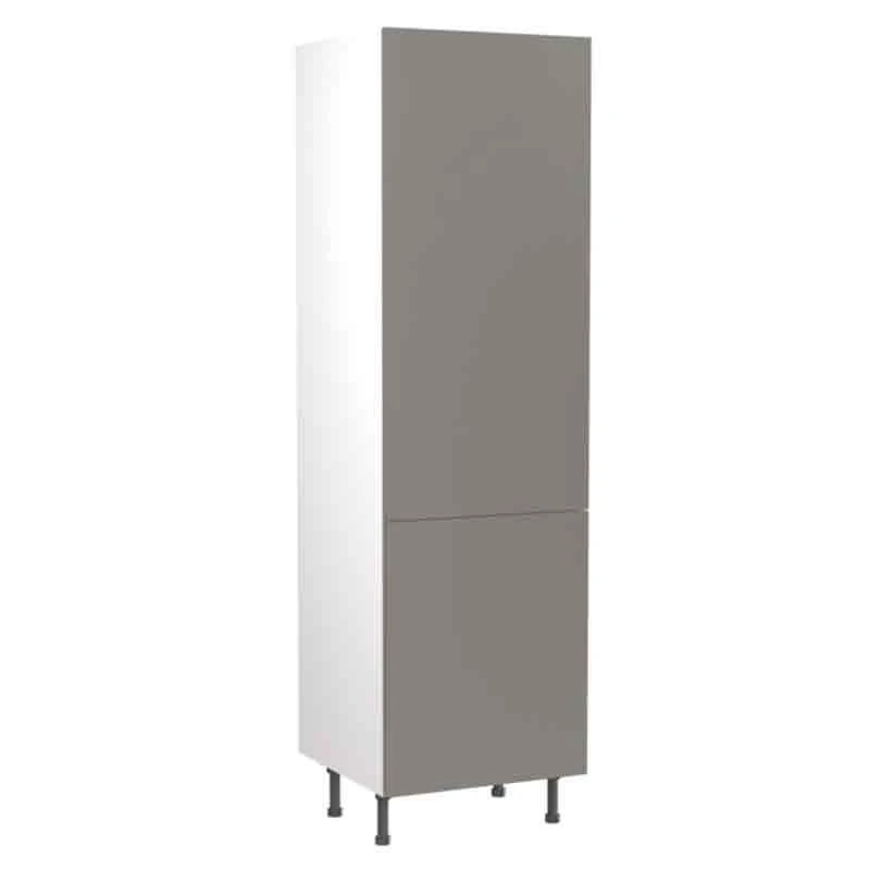 Kitchen Kit Slab 600mm Tall 70/30 Fridge/Freezer Housing - Super Gloss - Dust Grey - Flatpacked - FKKF0322 3 Kitchen Kit Slab 600mm Tall 70/30 Fridge/Freezer Housing - Super Gloss - Dust Grey - Flatpacked - FKKF0322