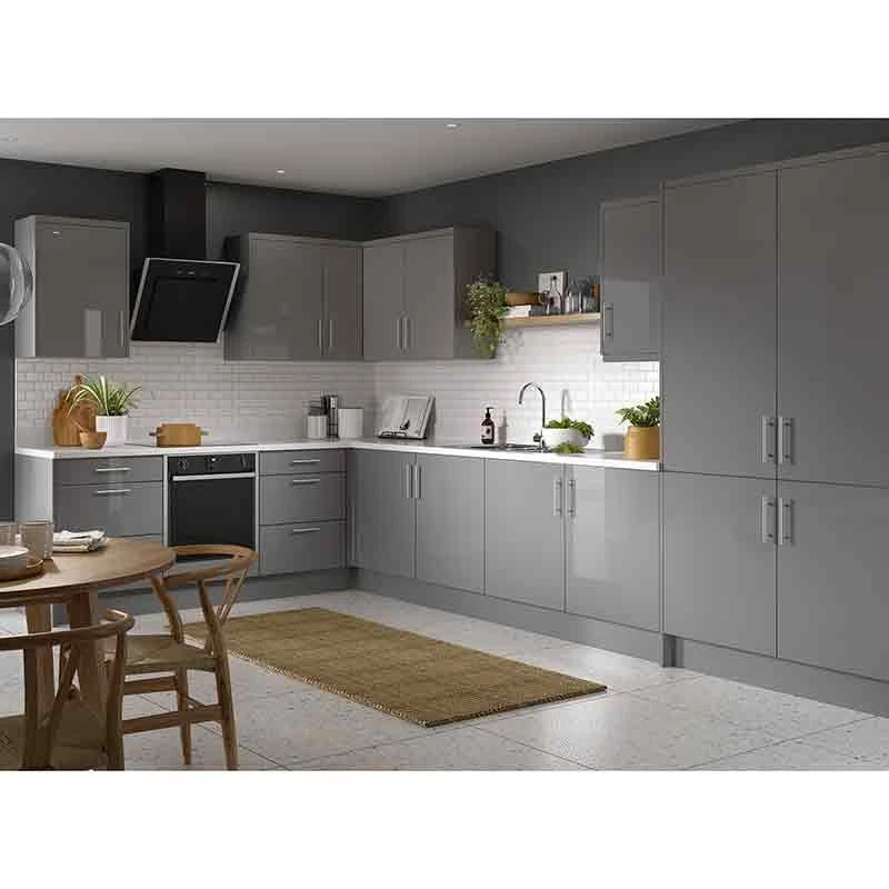 Kitchen Kit Slab 800mm Wall Cabinet End Panel Only - Super Gloss - Dust Grey - FKKF0344 4 Kitchen Kit Slab 800mm Wall Cabinet End Panel Only - Super Gloss - Dust Grey - FKKF0344 - Image 2