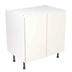 Kitchen Kit Slab 800mm Base Cabinet - Ultra Matt - White - Flatpacked - FKKF0536