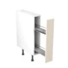 Kitchen Kit Slab 150mm Pull Out Base Cabinet - Ultra Matt - Cashmere - Flatpacked - FKKF0651 -Best Kitchen Items k i kitchen kit fkkf0651