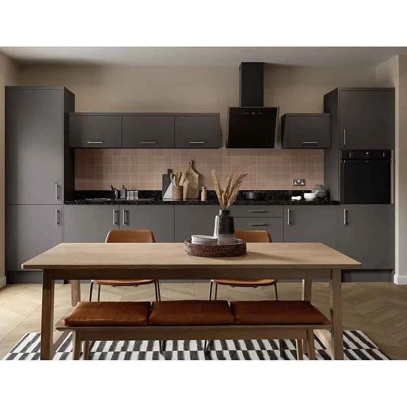 Kitchen Kit Slab 400mm Wall Cabinet - Ultra Matt - Graphite - Flatpacked - FKKF0912 4 Kitchen Kit Slab 400mm Wall Cabinet - Ultra Matt - Graphite - Flatpacked - FKKF0912 - Image 2