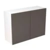 Kitchen Kit Slab 1000mm Wall Cabinet - Ultra Matt - Graphite - Flatpacked - FKKF0915 -Best Kitchen Items k i kitchen kit fkkf0915