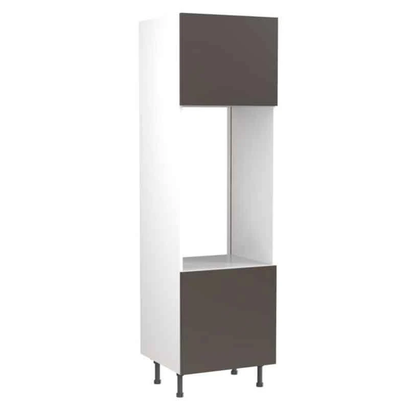 Kitchen Kit Slab 600mm Tall Double Oven Housing - Ultra Matt - Graphite - Flatpacked - FKKF0921 3 Kitchen Kit Slab 600mm Tall Double Oven Housing - Ultra Matt - Graphite - Flatpacked - FKKF0921