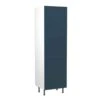 Kitchen Kit Slab 600mm Tall 70/30 Fridge/Freezer Housing - Ultra Matt - Indigo Blue - Flatpacked - FKKF1322