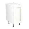 Kitchen Kit Shaker 400mm Base Cabinet - Ultra Matt - White - Flatpacked - FKKH0502