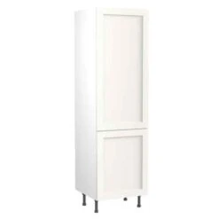 Kitchen Kit Shaker 600mm Tall 70/30 Fridge/Freezer Housing - Ultra Matt - White - Flatpacked - FKKH0522