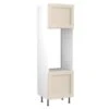 Kitchen Kit Shaker 600mm Tall Double Oven Housing - Ultra Matt - Cashmere - Flatpacked - FKKH0621 -Best Kitchen Items k i kitchen kit fkkh0621
