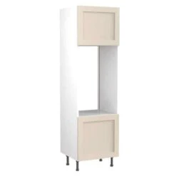 Kitchen Kit Shaker 600mm Tall Double Oven Housing - Ultra Matt - Cashmere - Flatpacked - FKKH0621