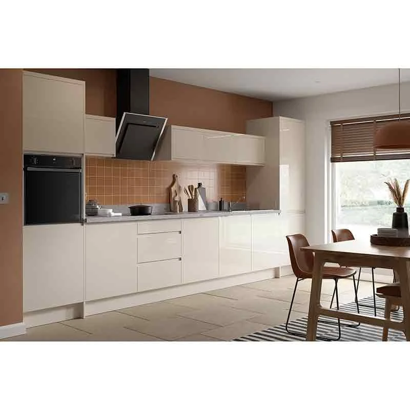 Kitchen Kit J-Pull 400mm Wall Cabinet - Super Gloss - Cashmere - Flatpacked - FKKJ0112 4 Kitchen Kit J-Pull 400mm Wall Cabinet - Super Gloss - Cashmere - Flatpacked - FKKJ0112 - Image 2