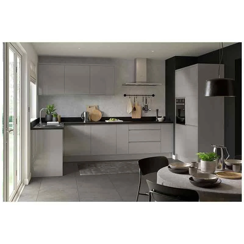 Kitchen Kit J-Pull 300mm Base Cabinet - Super Gloss - Dust Grey - Flatpacked - FKKJ0301 4 Kitchen Kit J-Pull 300mm Base Cabinet - Super Gloss - Dust Grey - Flatpacked - FKKJ0301 - Image 2