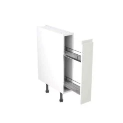 Kitchen Kit J-Pull 150mm Pull Out Base Cabinet - Ultra Matt - White - Flatpacked - FKKJ0551