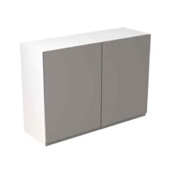 Kitchen Kit J-Pull 1000mm Wall Cabinet - Ultra Matt - Dust Grey - Flatpacked - FKKJ0815