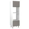 Kitchen Kit J-Pull 600mm Tall Oven & Microwave Housing - Ultra Matt - Dust Grey - Flatpacked - FKKJ0832 -Best Kitchen Items k i kitchen kit fkkj0832
