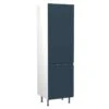 Kitchen Kit J-Pull 600mm Tall Larder Cabinet - Ultra Matt - Indigo Blue - Flatpacked - FKKJ1334 -Best Kitchen Items k i kitchen kit fkkj1334
