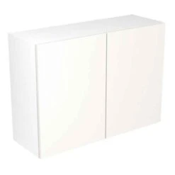 Kitchen Kit Value Slab 1000mm Wall Cabinet - Standard Matt - White - Flatpacked - FKKM1015