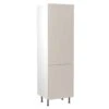 Kitchen Kit Value Slab 600mm Tall Larder Cabinet - Standard Matt - Light Grey - Flatpacked - FKKM1234 -Best Kitchen Items k i kitchen kit fkkm1234