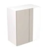 Kitchen Kit Rigid Slab 600mm Blind Corner Wall Cabinet - Super Gloss - Light Grey - Pre-Assembled - RKKF0216 -Best Kitchen Items k i kitchen kit rkkf0216