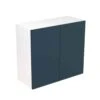 Kitchen Kit Rigid Slab 800mm Wall Cabinet - Ultra Matt - Indigo Blue - Pre-Assembled - RKKF1338 -Best Kitchen Items k i kitchen kit rkkf1338