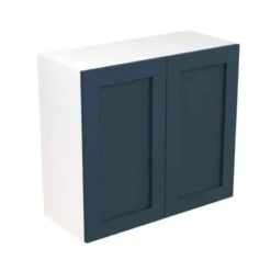 Kitchen Kit Rigid Shaker 800mm Wall Cabinet - Ultra Matt - Indigo Blue - Pre-Assembled - RKKH1338