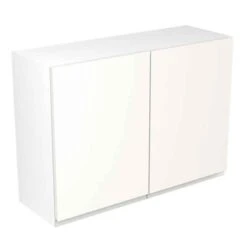 Kitchen Kit Rigid J-Pull 1000mm Wall Cabinet - Super Gloss - White - Pre-Assembled - RKKJ0015
