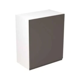 Kitchen Kit Rigid J-Pull 600mm Wall Cabinet - Super Gloss - Graphite - Pre-Assembled - RKKJ0414