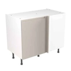 Kitchen Kit Rigid J-Pull 1000mm Blind Corner Base Cabinet - Ultra Matt - Light Grey - Pre-Assembled - RKKJ0709