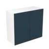 Kitchen Kit Rigid J-Pull 800mm Wall Cabinet - Ultra Matt - Indigo Blue - Pre-Assembled - RKKJ1338 -Best Kitchen Items k i kitchen kit rkkj1338
